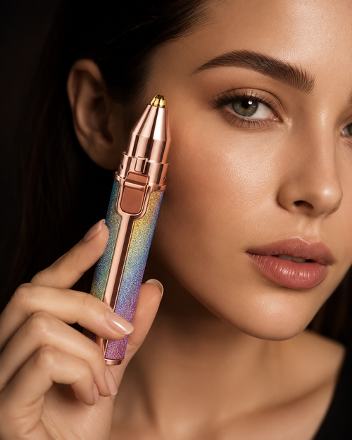 2-in-1 Rainbow Flawless Facial & Eyebrow Trimmer